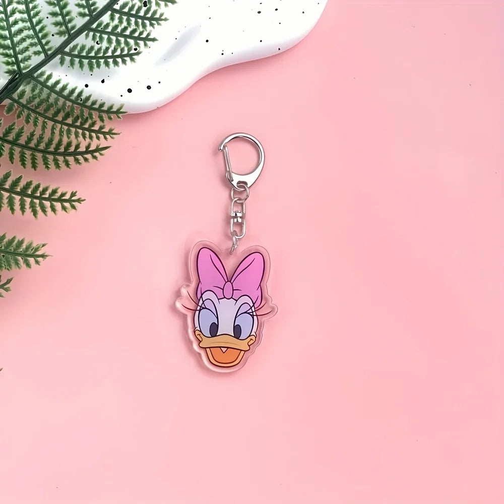 Kawaii Disney Mickey & Minnie Acrylic Keychain Set