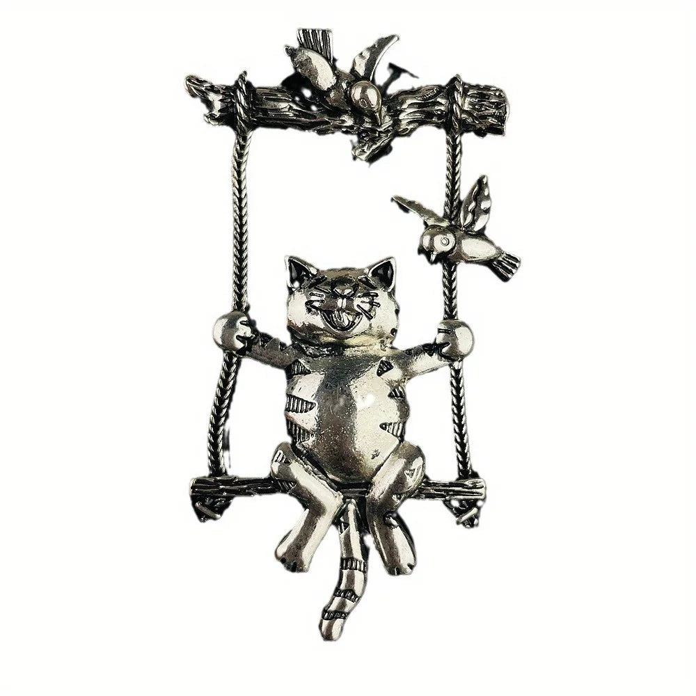 Broche Éclat Chaton en Cristal - Élégance Féline