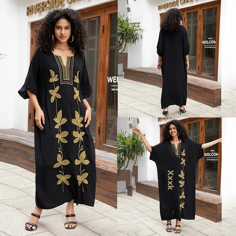 Robe de Plage Élégante en Coton Brodé - Confort Total