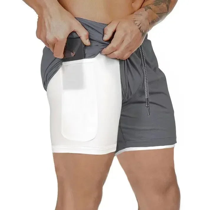 VifRapide: Shorts de Course 2-en-1 pour Hommes