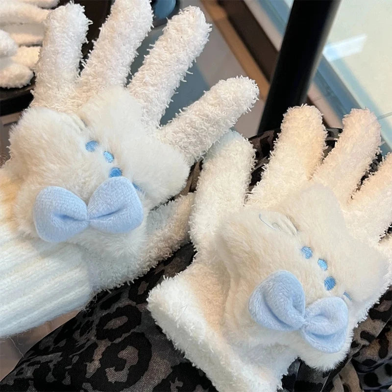 Gants Kawaii Hiver Kuromi & Hello Kitty