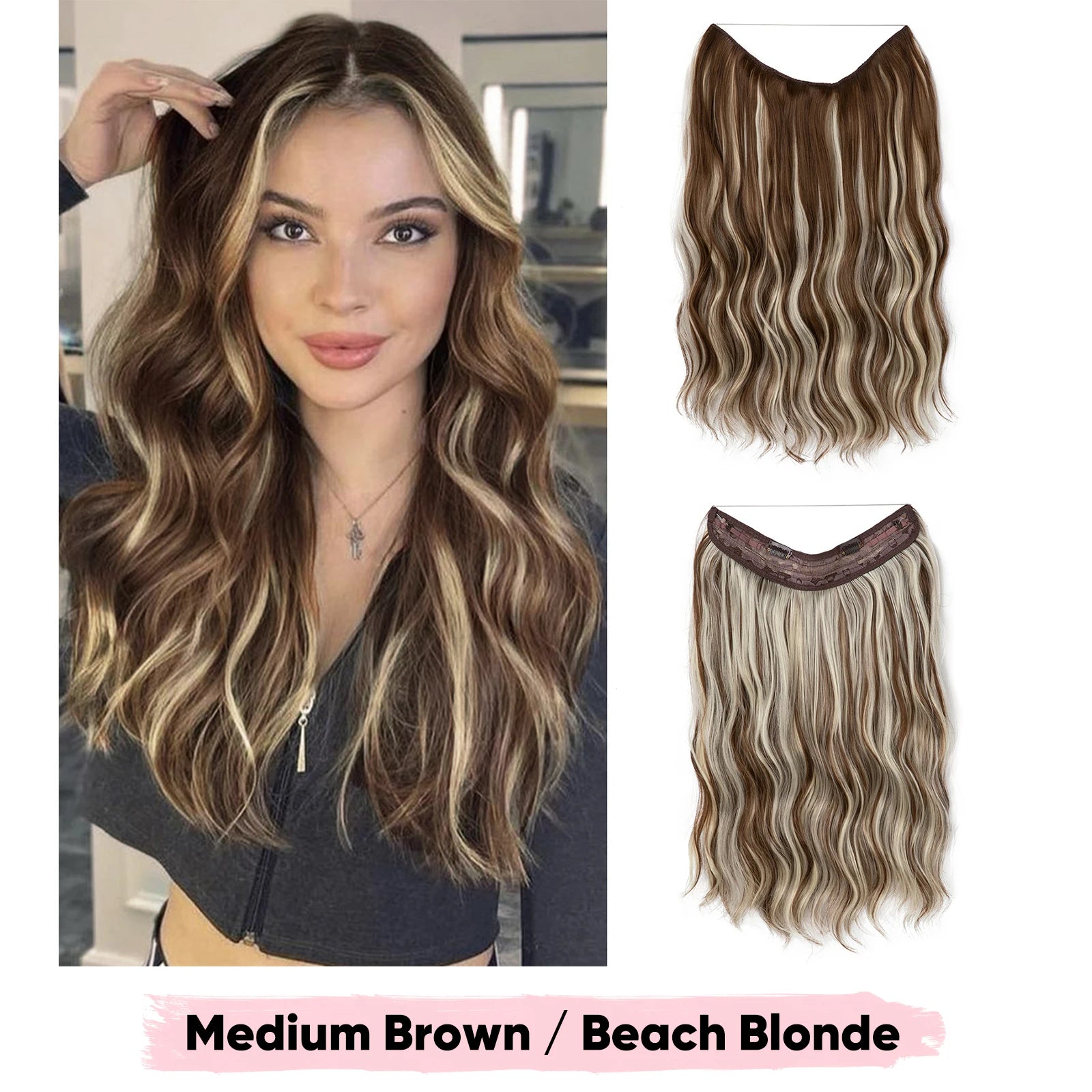 Extensions Clip-in SARLA - Ombre Blonde Naturelle
