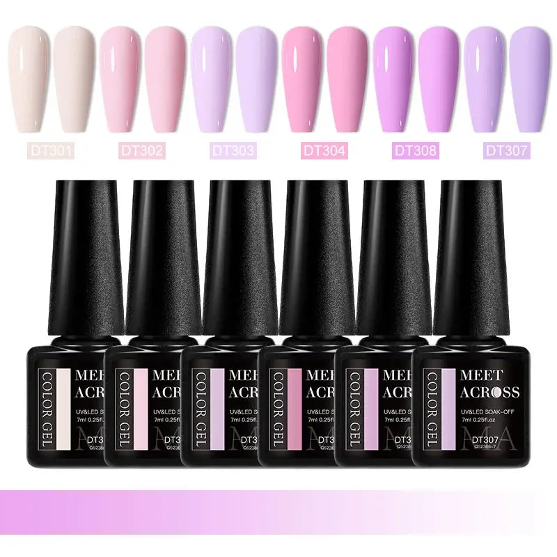 Kit Gel Vernis Macaron 6 Couleurs