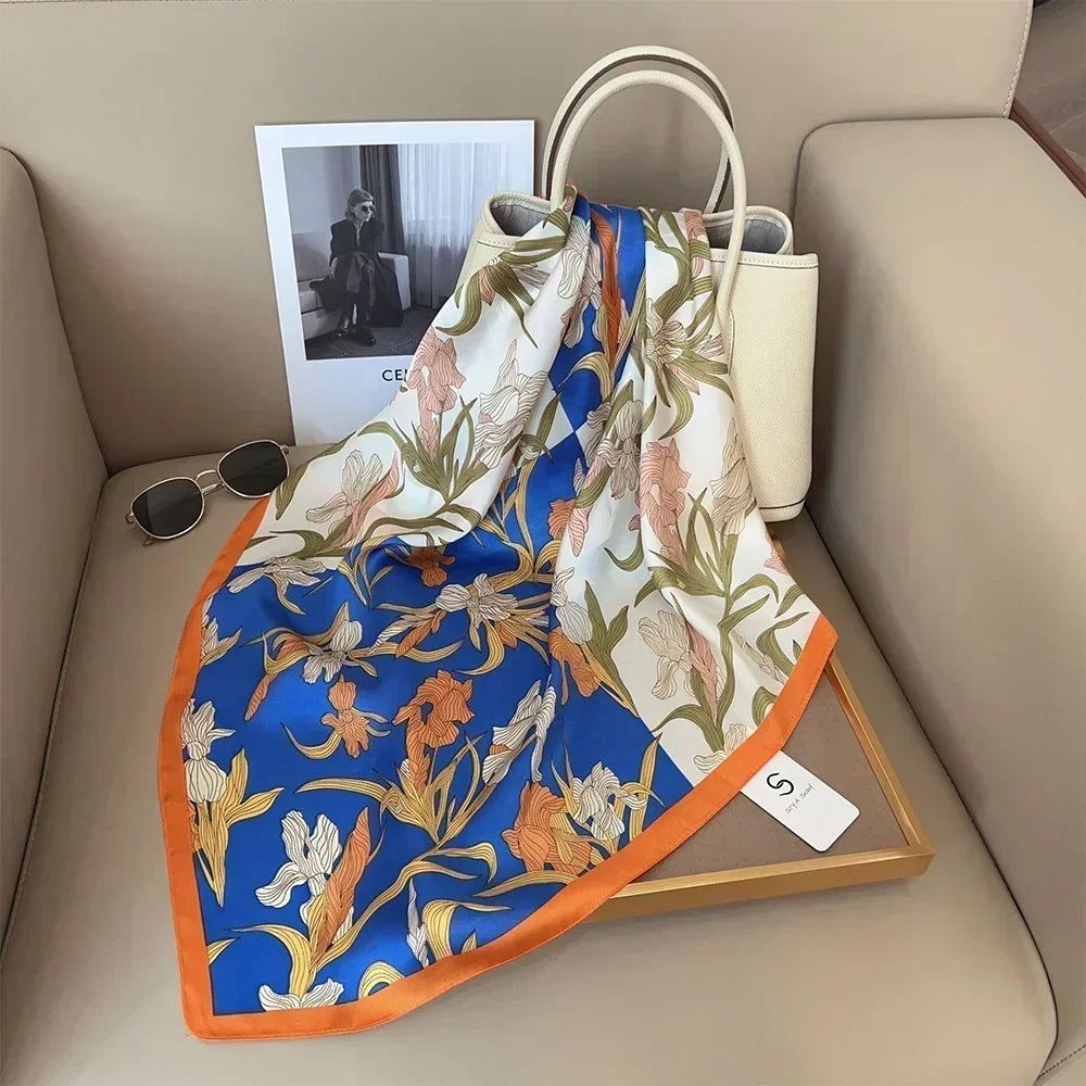 Foulard Luxe Satiné Équestre pour Femme