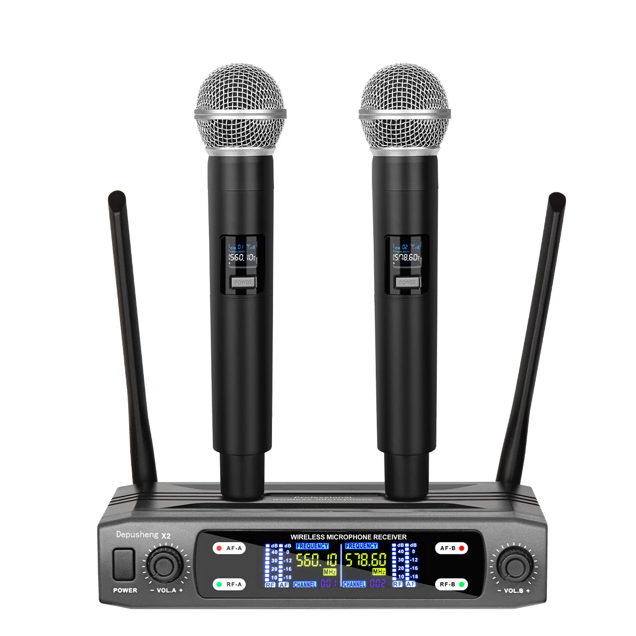 DEPUSHENG X2 Dual-Channel Wireless Karaoke Mic