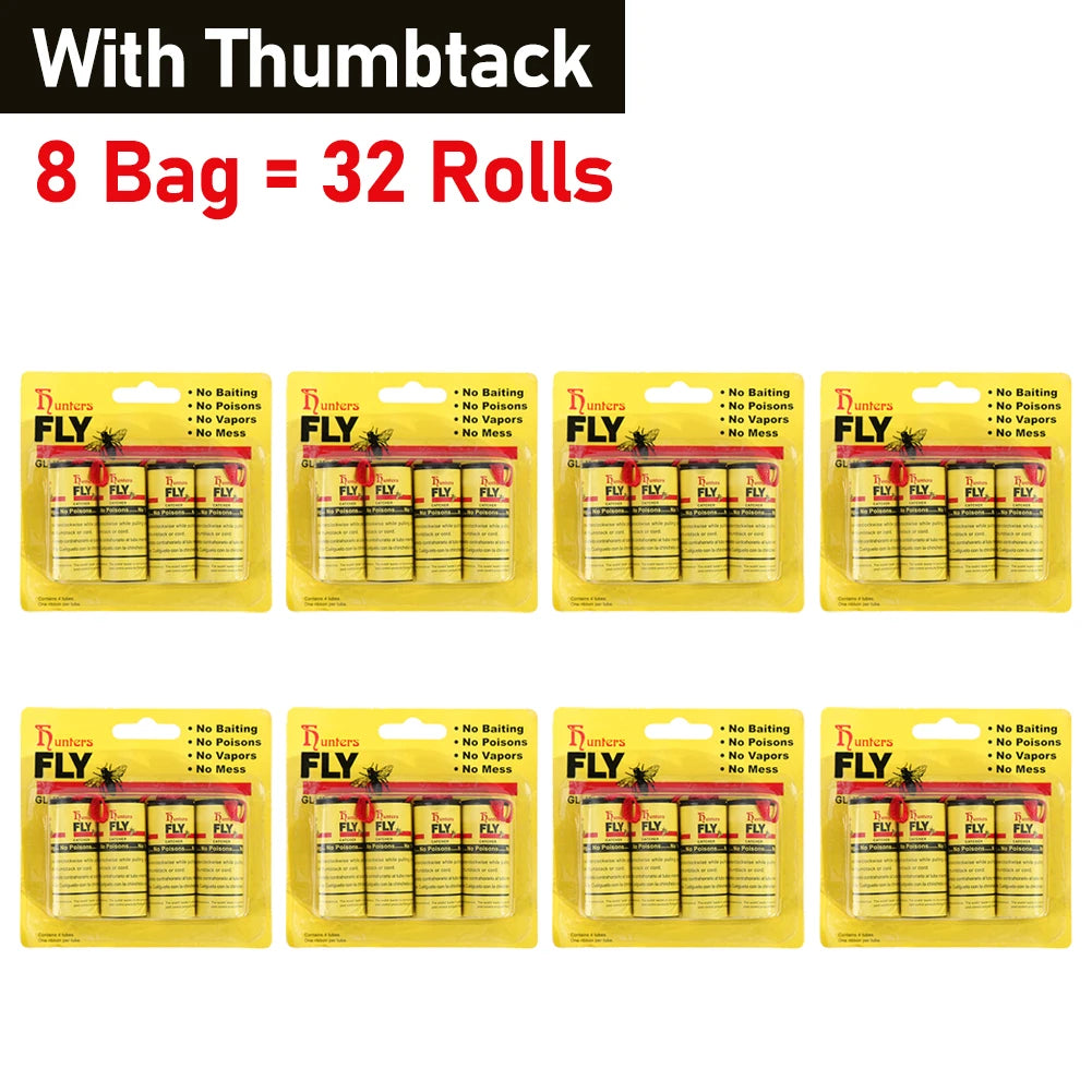 StickyFly Paper: Double-Sided Insect Trap Rolls