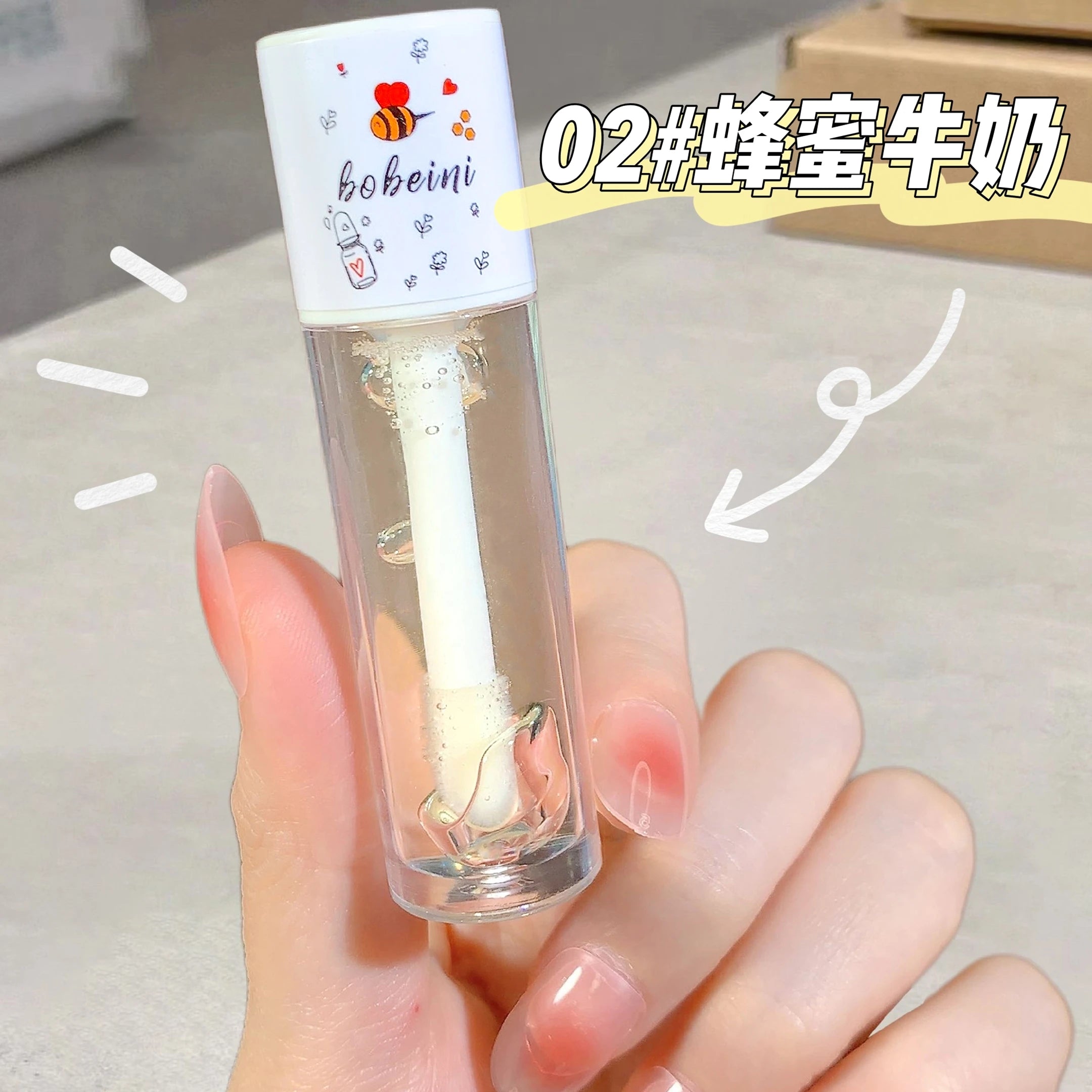 Baume Lèvres Miel-Pêche, Brillance Longue Durée