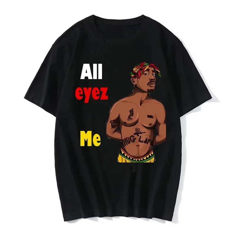 T-shirt Hip Hop Tupac Street Style