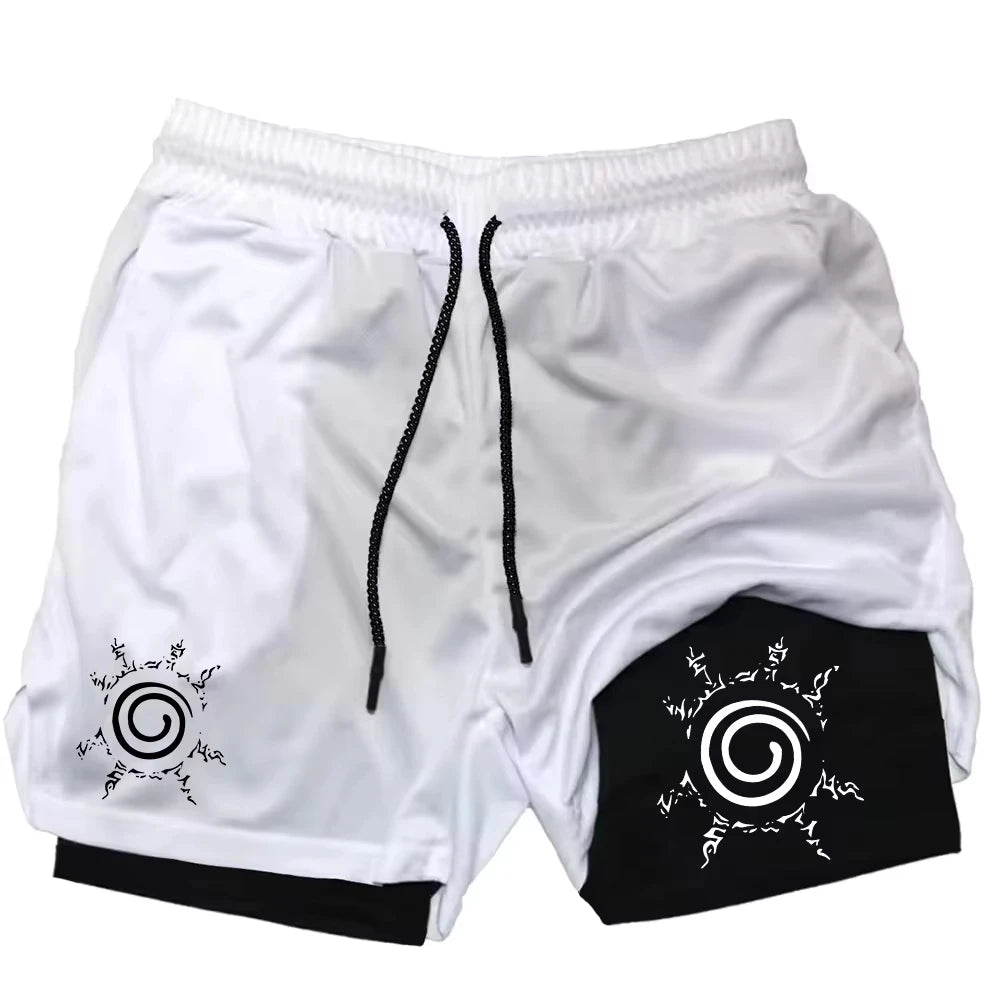 Vortex Duo: Short d'été imprimé séchage rapide 2-en-1