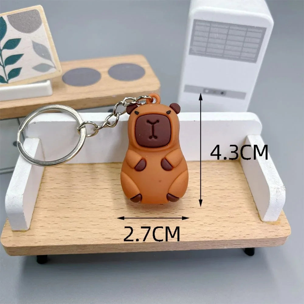 Capybara Charm Keychain - Cute Car Accessory