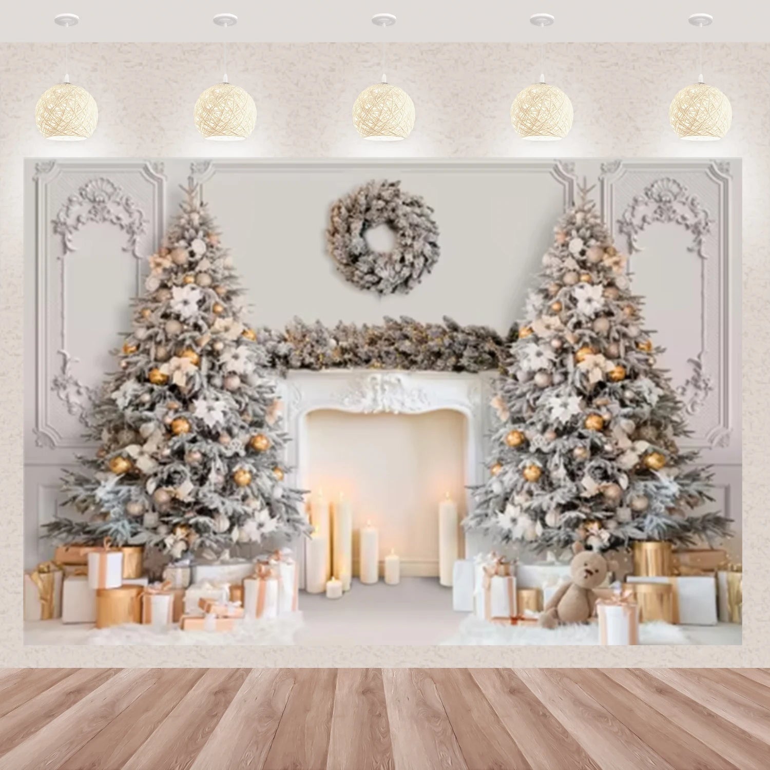 Décor Photographique Hivernal Joyeux Noël