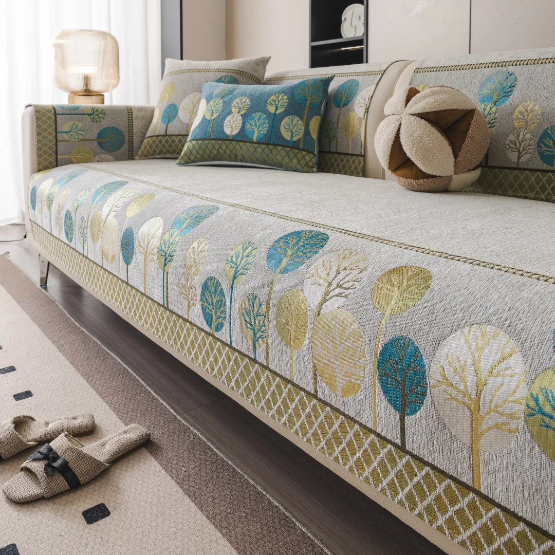 Housse Boho Lune - Protection Antidérapante Canapé