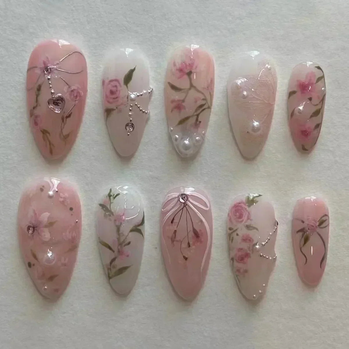 Ballet Rose : 24 Faux Ongles Élégants