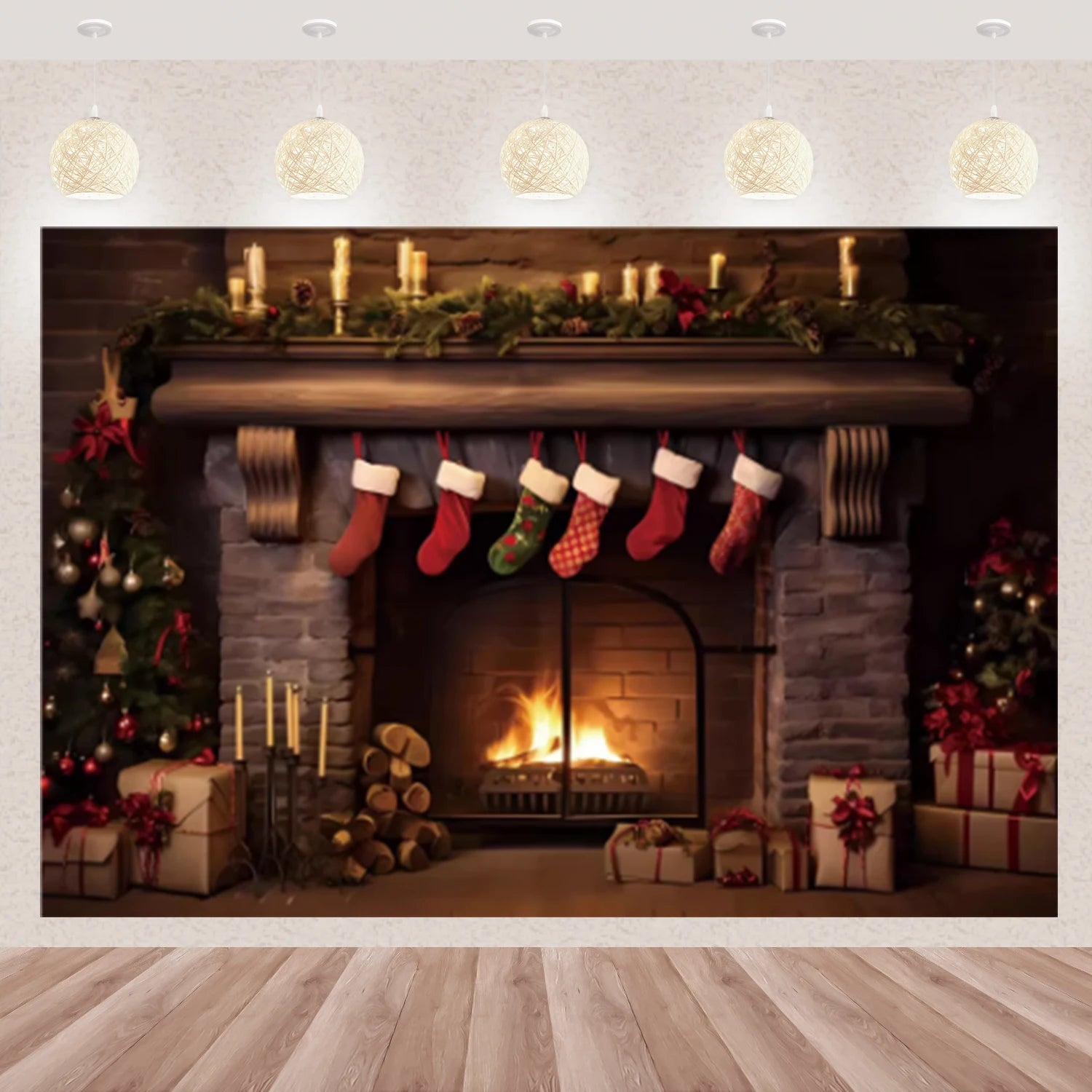 Décor Photographique Hivernal Joyeux Noël