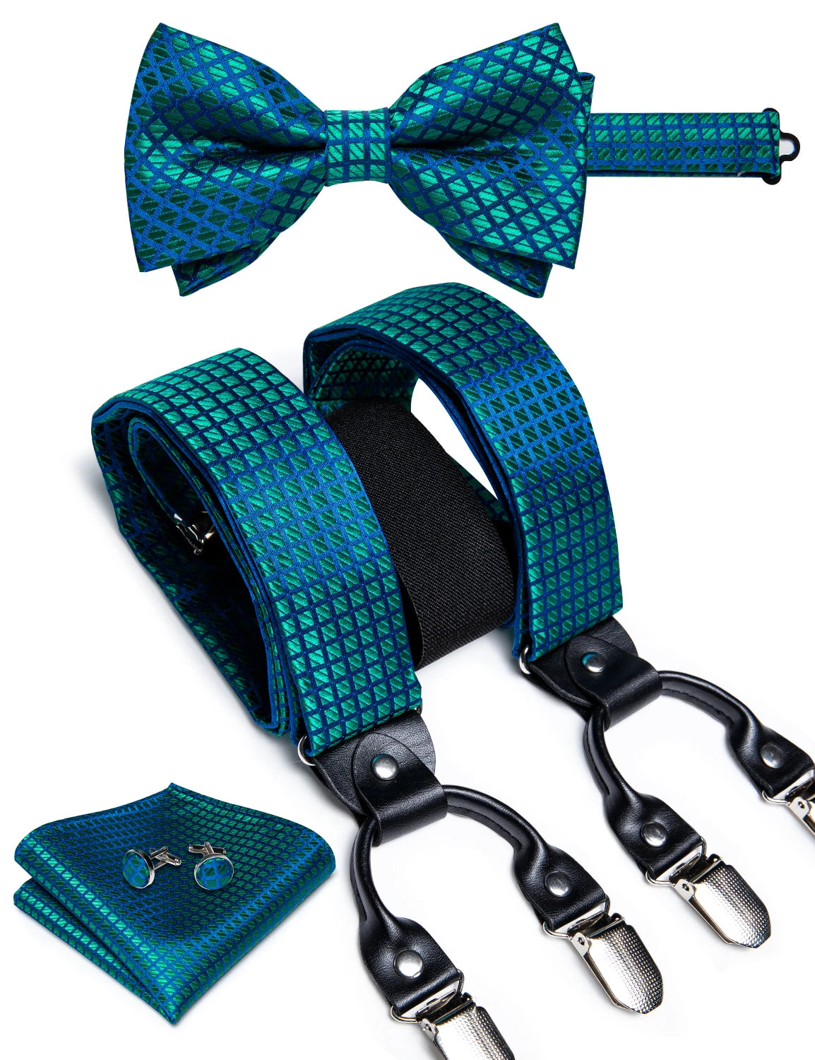 Silk Suspenders & Bow Tie Set for Men