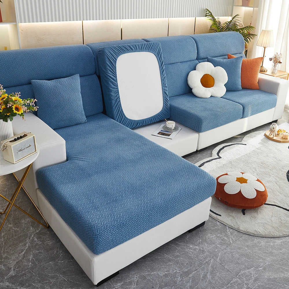 Housse élastique jacquard pour canapé – Protège-meuble