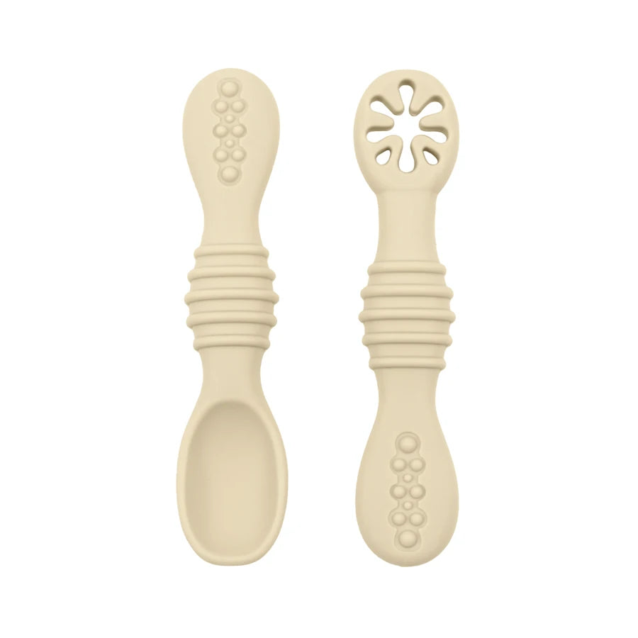 Set Couverts Bébé Silicone Doux 3-6 ans