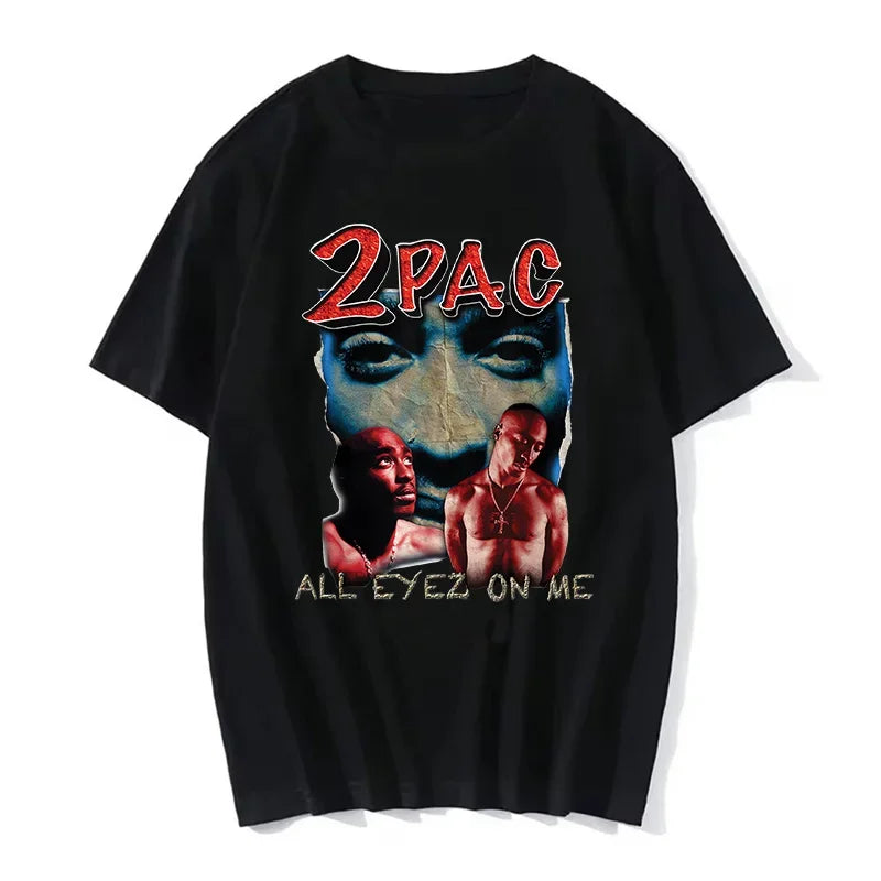 T-shirt Hip Hop Tupac Street Style