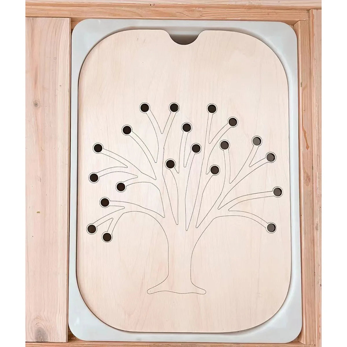 Puzzle Sensoriel Montessori en Bois - Apprentissage Amusant