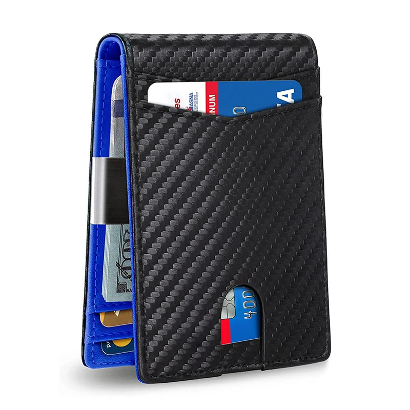Carbon Luxe RFID Wallet: Slim Men's Card Holder