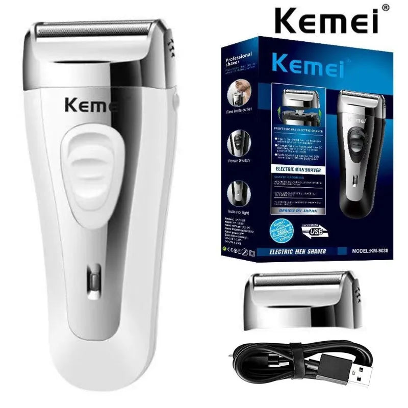 Rasoir Électrique Kemei 9038 - Rechargeable & Précis