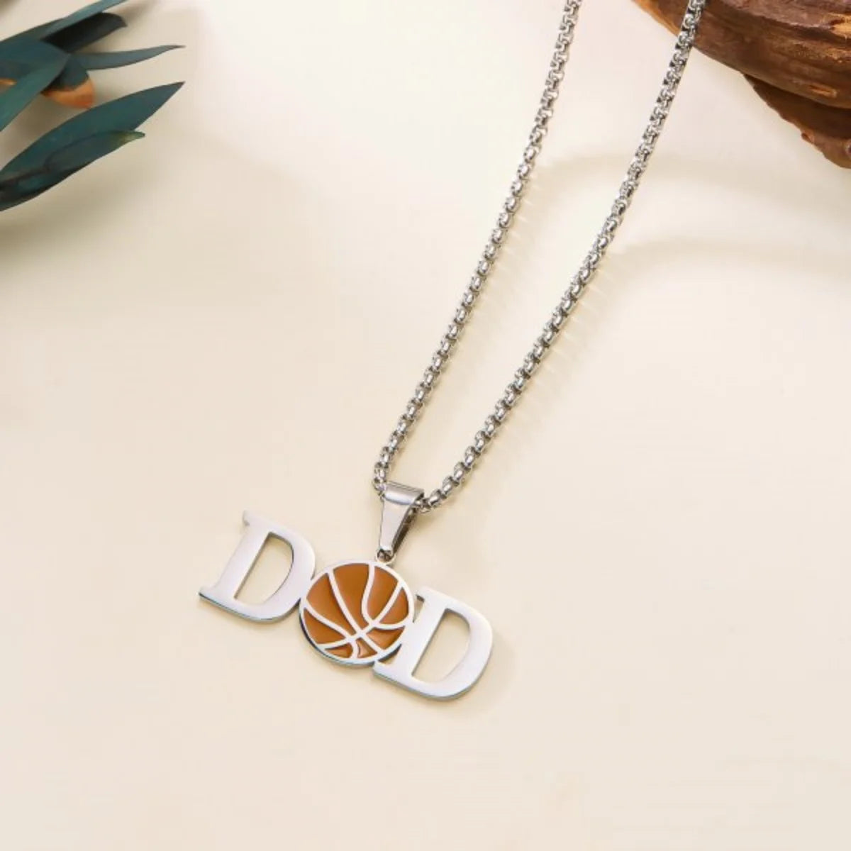 Sporty Charm Necklace: Unisex Steel Ball Jewelry