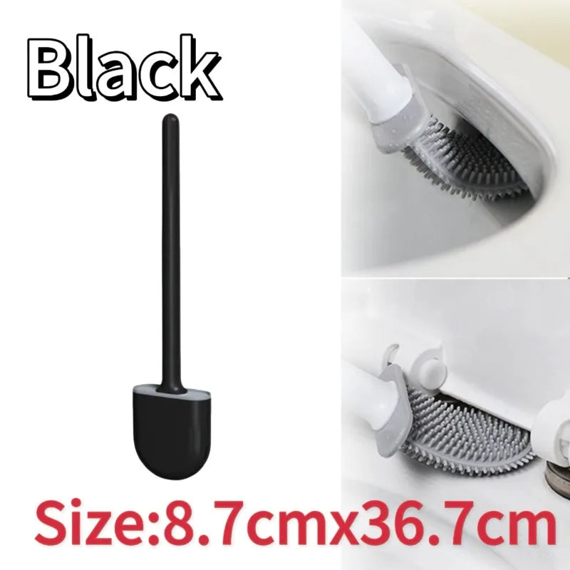 Brosse Toilette Silicone Murale - Nettoyage Pratique