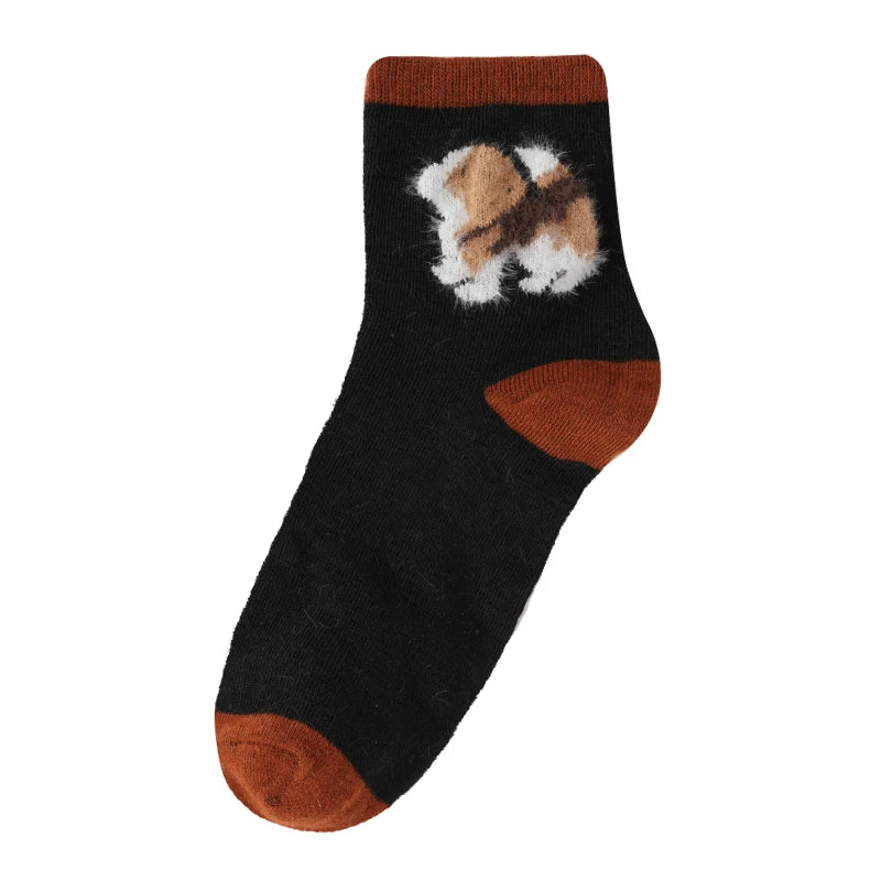 Chaussettes Chien Cartoon en Coton pour Femmes