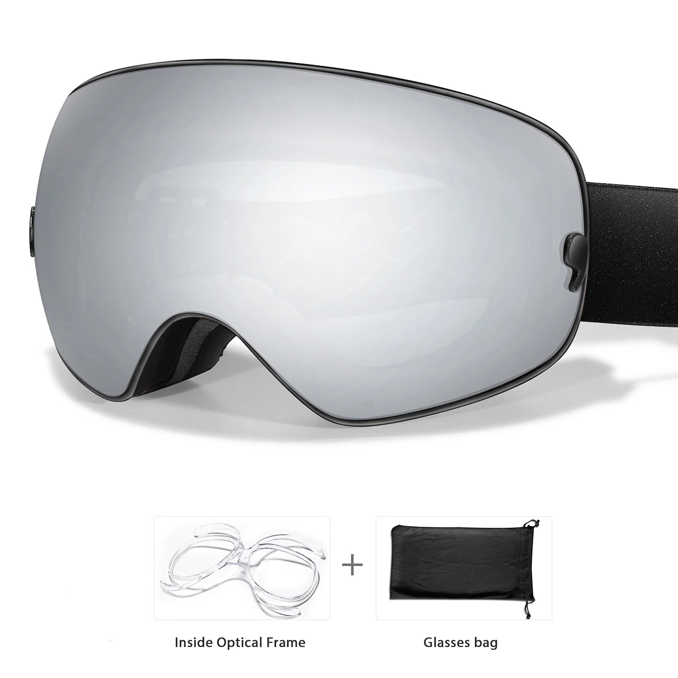 Lunettes Ski UV400 Anti-buée Mixte + Sac Offert