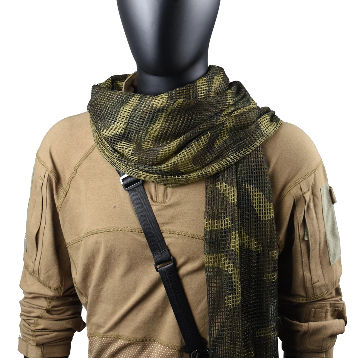 Écharpe Tactique Camouflage Maille Respirante Polyvalente