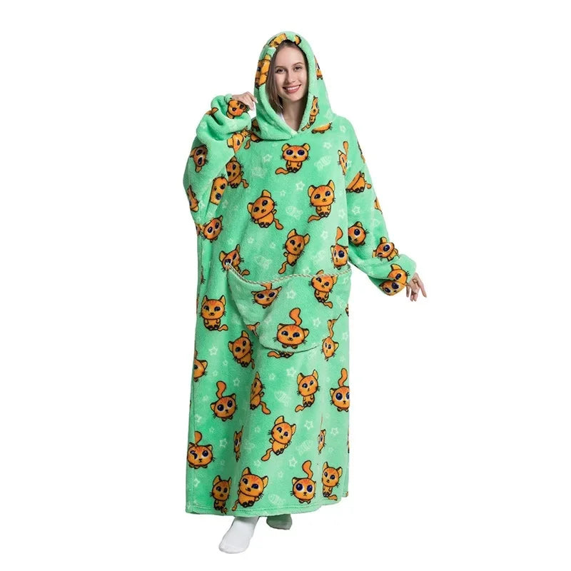 Ultra Couverture à Capuche Cocooning Hiver Unisexe