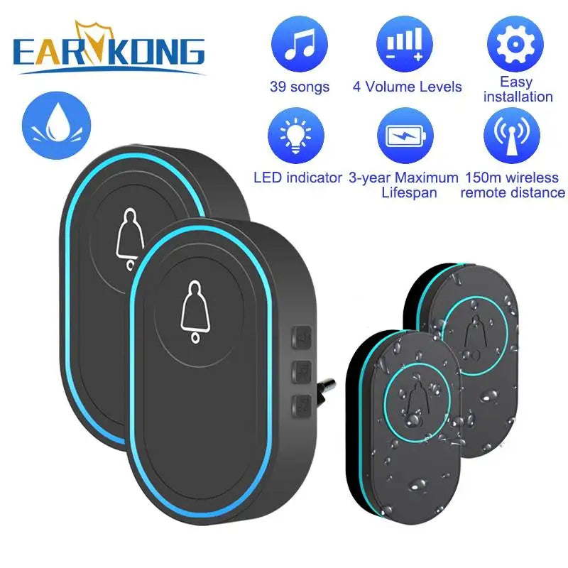 Smart Waterproof Wireless Doorbell - Earykong