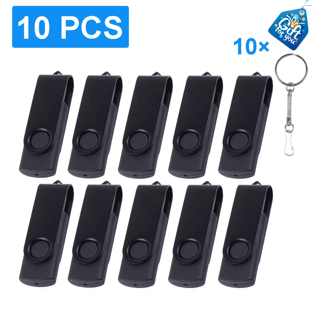 Clé USB Rotative 128Go - Bleu Élégant