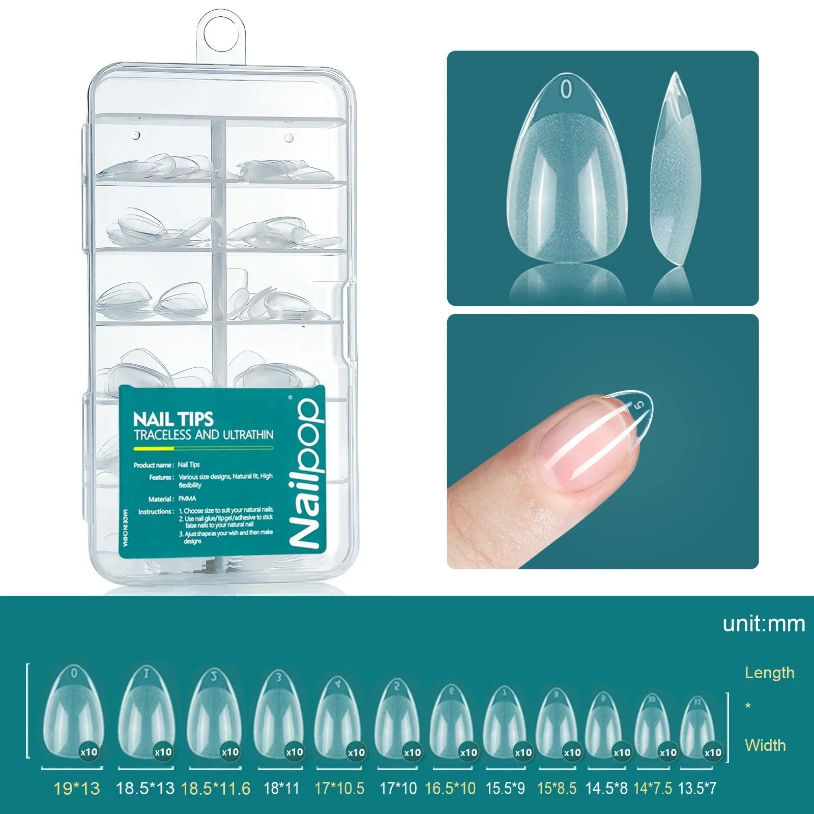 Ongles Bicolores Nailpop - 120 pièces