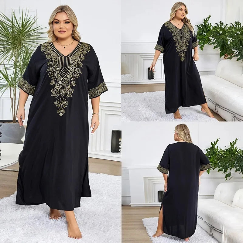 Robe de Plage Élégante en Coton Brodé - Confort Total