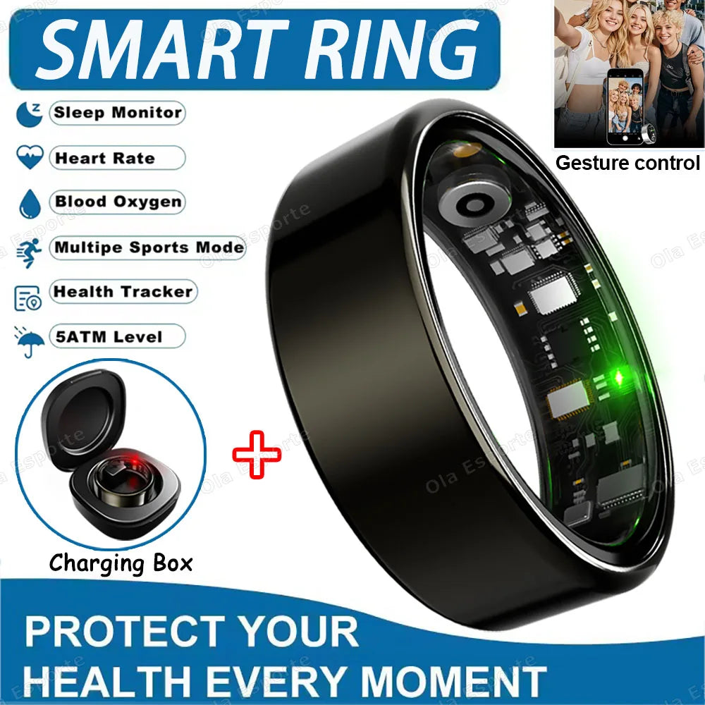 Smart Health Ring: Sleek Wellness Tracker