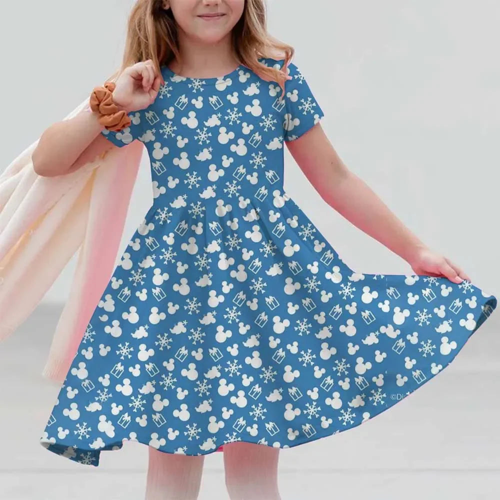 Robe Mini Mickey Été 2025 pour Filles - Style Princesse