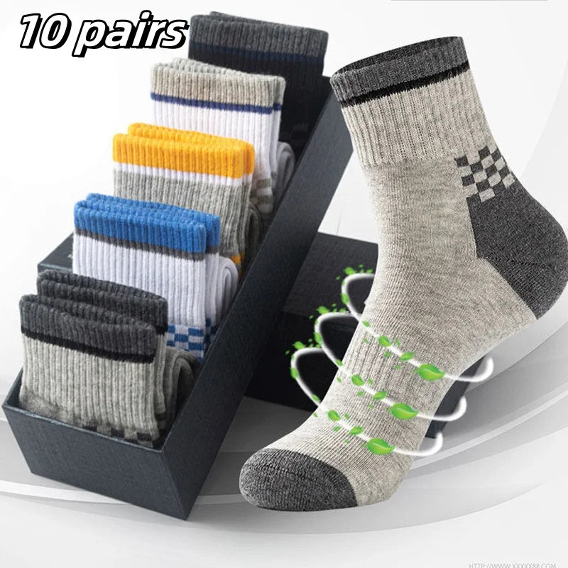 Bamboo Blend Sport Socks - Men's 10-Pack Comfort