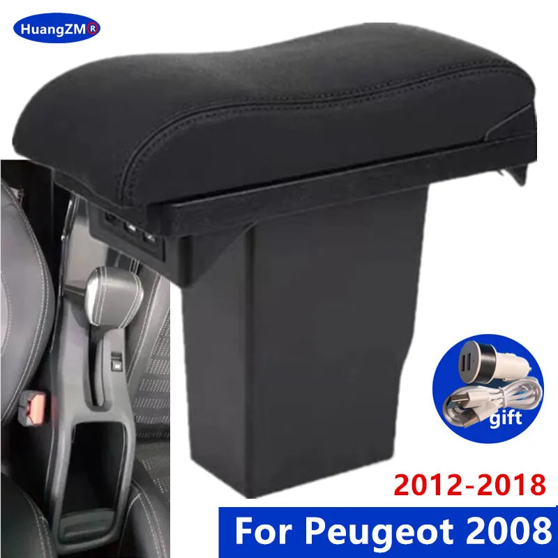 Boîte Accoudoir USB pour Peugeot 2008-2018