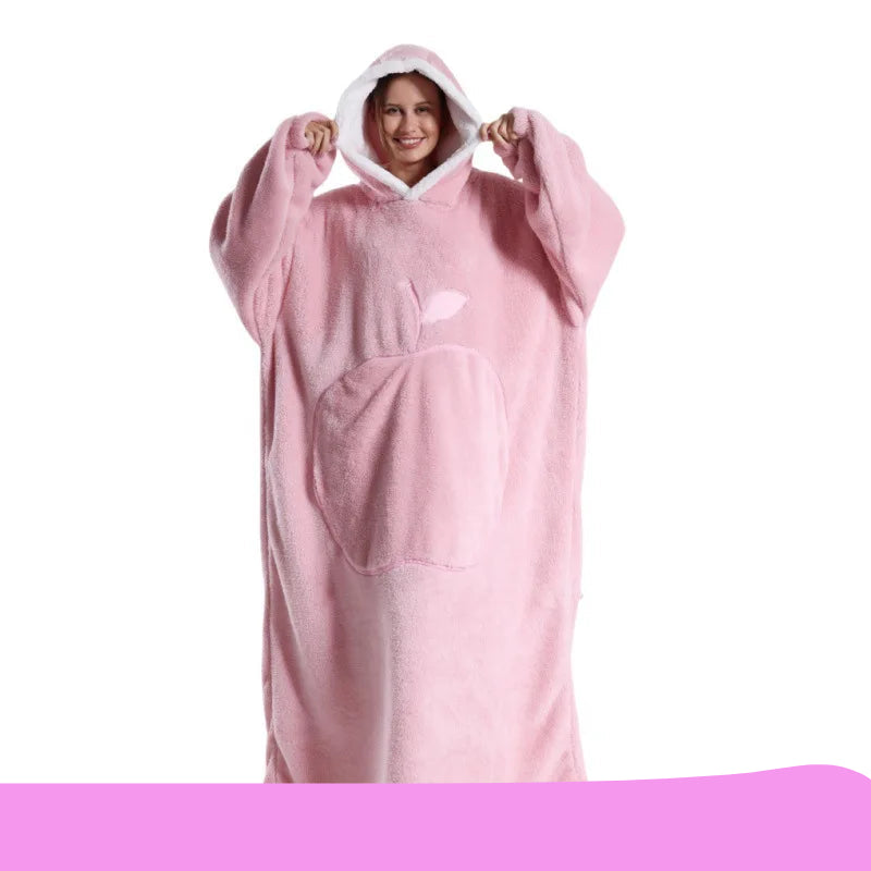 Couverture Hoodie Douillette Épaissie pour Couples