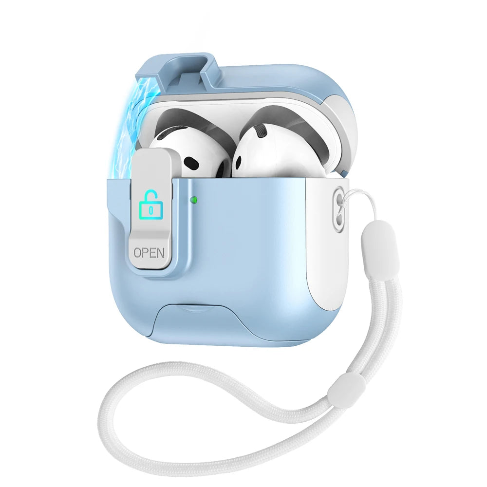 Housse Magnétique Sécurisée avec Lanière pour Airpods Pro 2