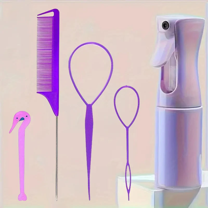 Kit Coiffure Pro : Brosses, Peigne & Pulvérisateur