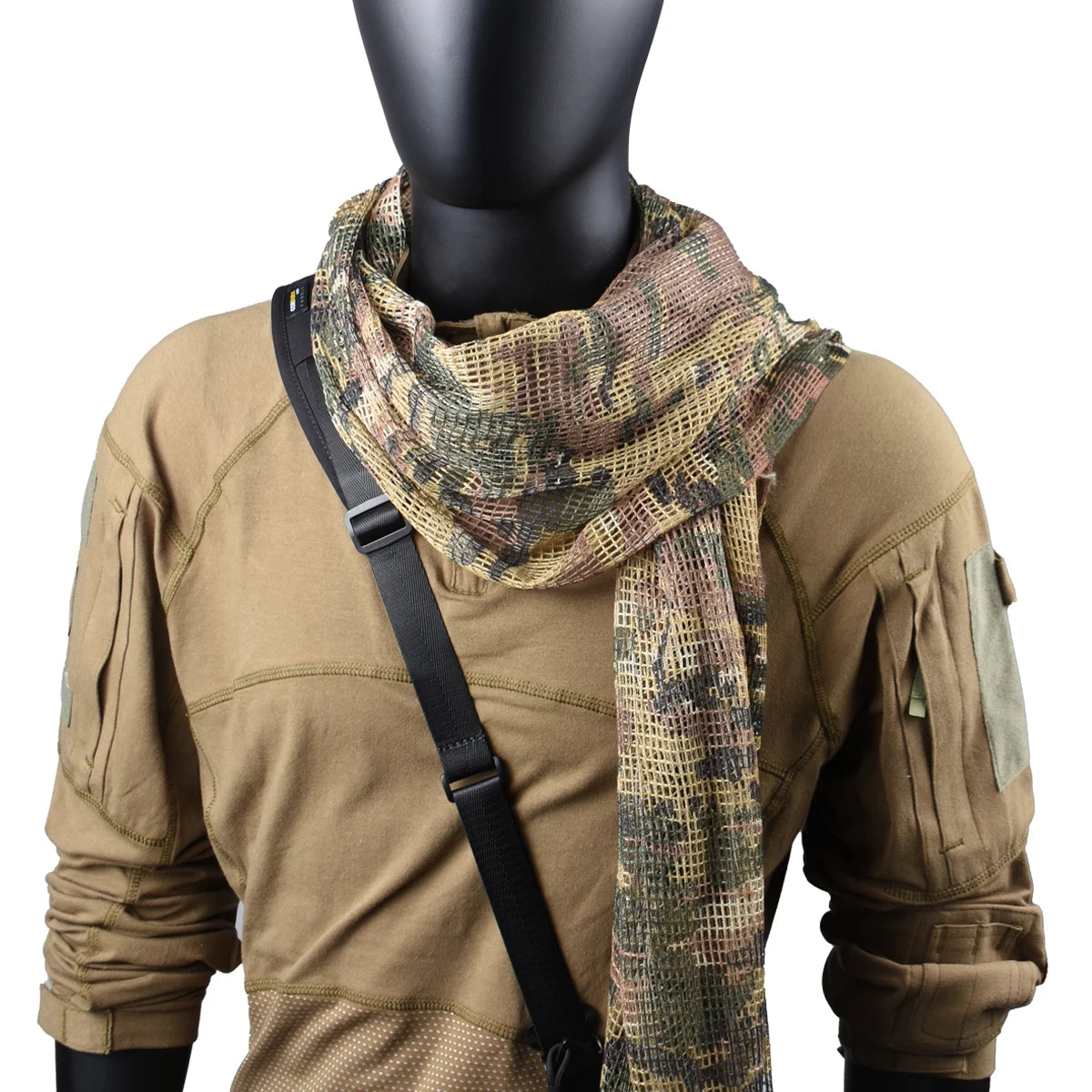 Écharpe Tactique Camouflage Maille Respirante Polyvalente