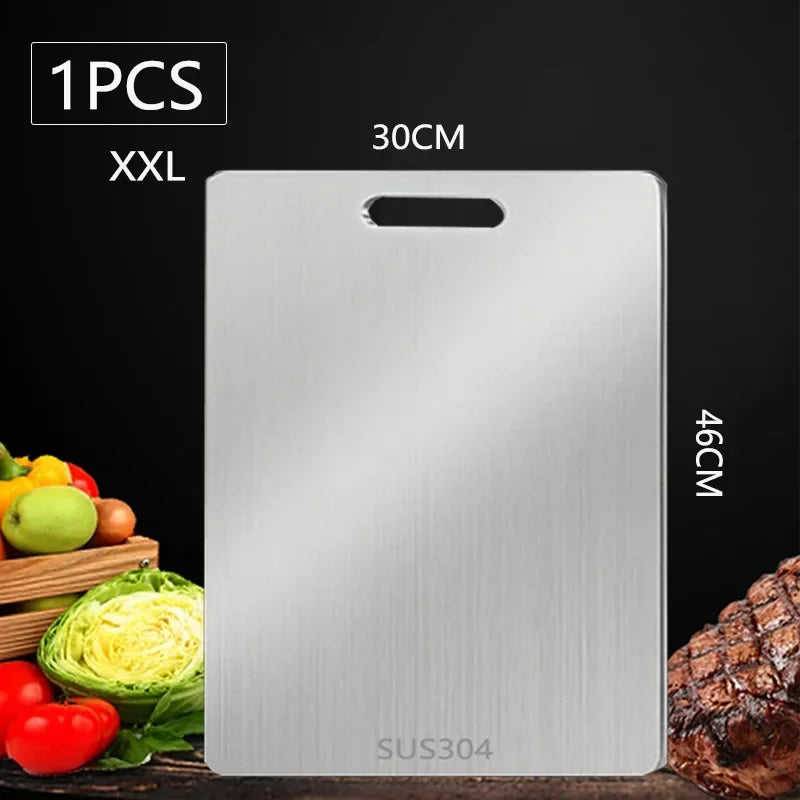 Stainless Steel Double-Sided Chopping Board Set