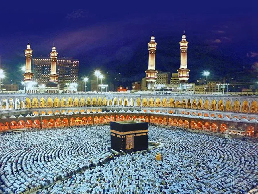 Éclat de Diamant: Mosquée de la Mecque en Mosaïque