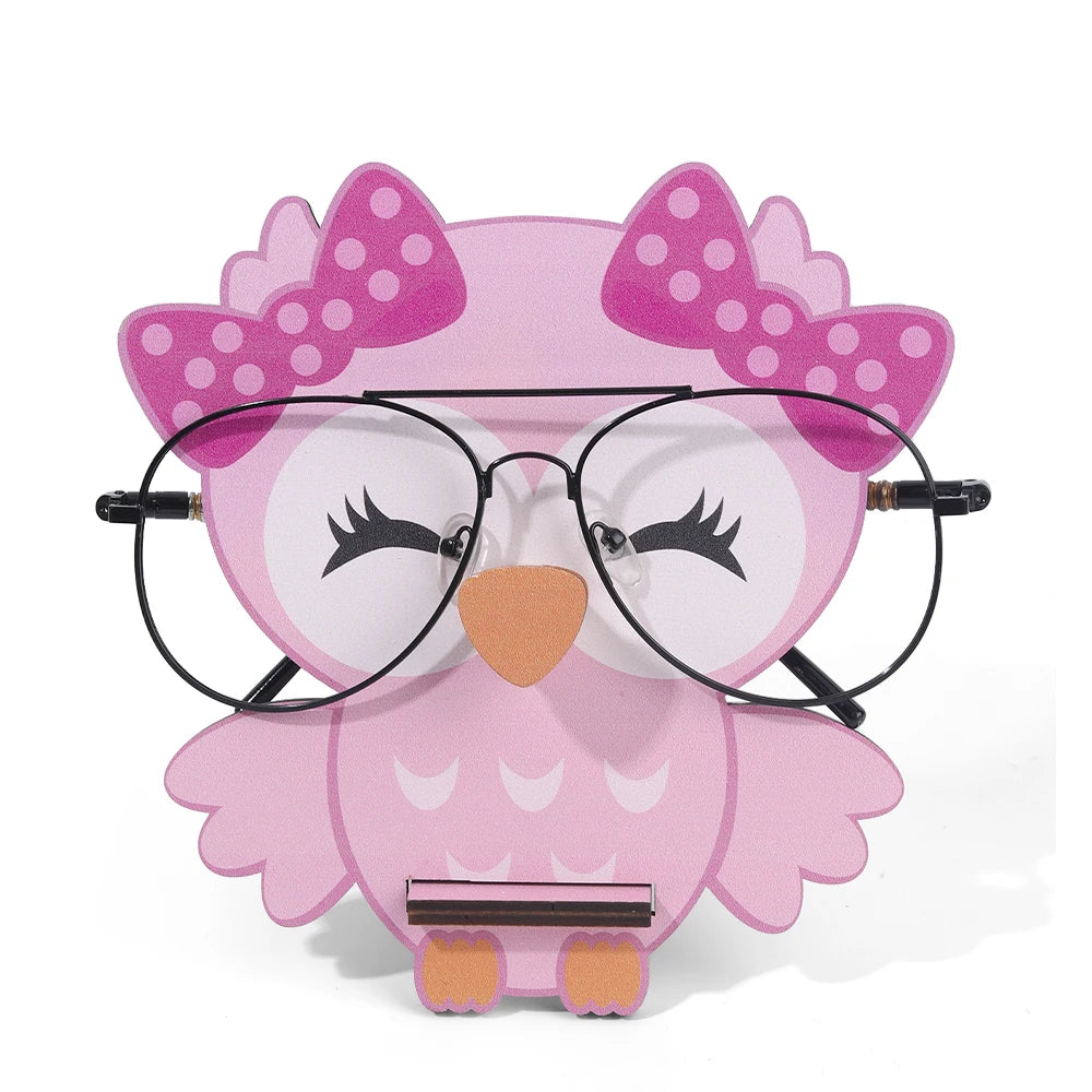 Giraffe Glasses Holder: Cute 3D Wooden Display Rack