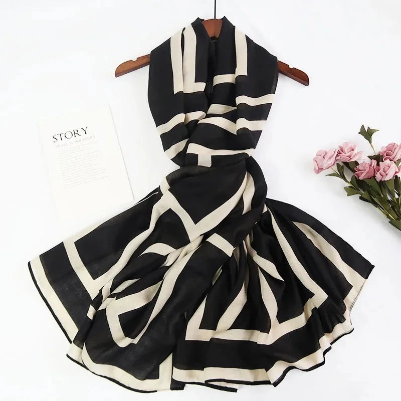 Écharpe Chic Coton-Lin : Élégance et Protection Solaire