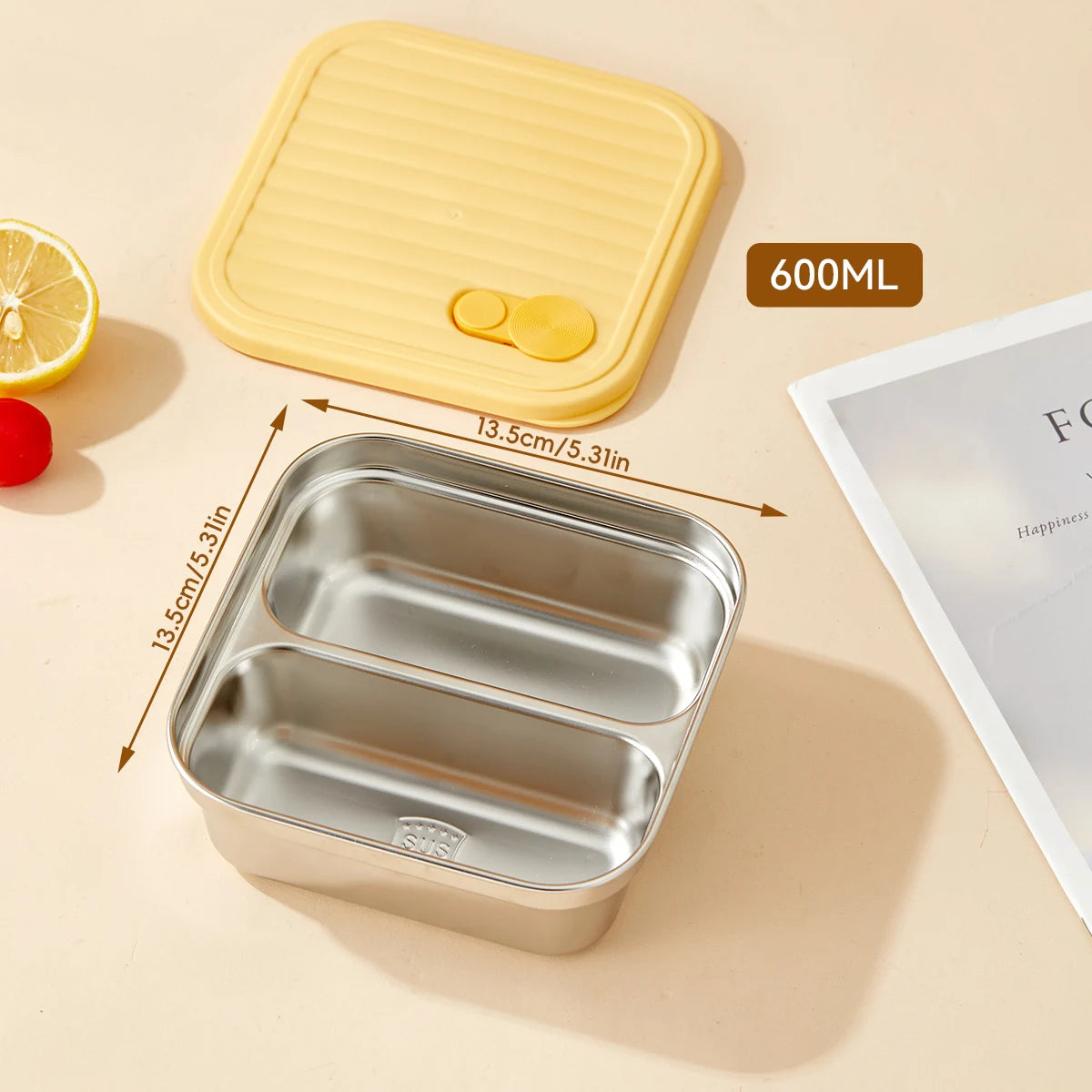 Boîte Bento Écologique WORTHBUY 304 Inox Étanche