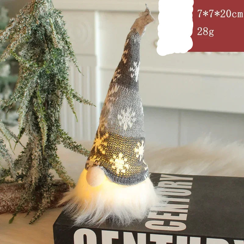 Gnome Lumineux de Noël en Peluche