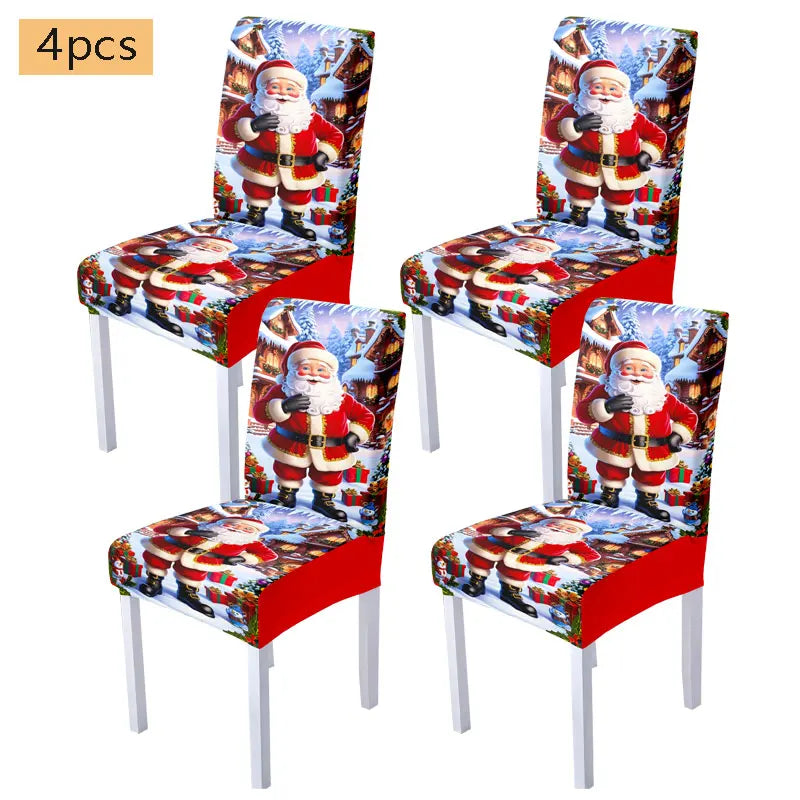 Ensemble Festif: Housses & Nappe de Noël Extensibles